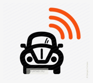 Vector Icon Of Wireless Signal Going From Retro Style - Free Electric Car Icon