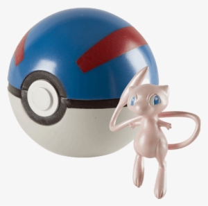 Mew & Great Ball Clip N Carry Mythical Poke Ball Set - Mew Pokemon Toy