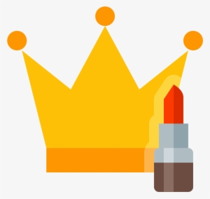 Crown And Lipstick Icon Free Download And Vector Png - Crown Icon Png Pink