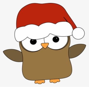 Santa Hat Clipart Png New Calendar Template Site - Owl Wearing A Santa Hat