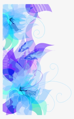 Image Border, Wallpaper Backgrounds, Wallpaper Art, - Blue Flower Border Transparent Background