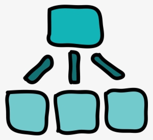 There Is A Small Rounded Square Above Three Equally - Hierarchy