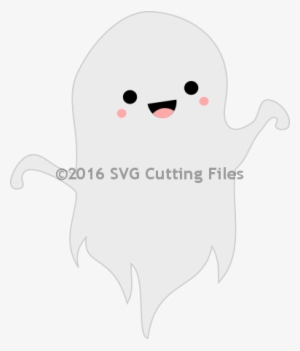 #pp-2634 Kawaii Cute Ghost - Scalable Vector Graphics