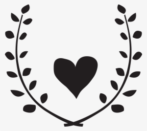 Heart Garland Monogram Free Cut File Vector Black And - Lavender Floral Wreath Clipart