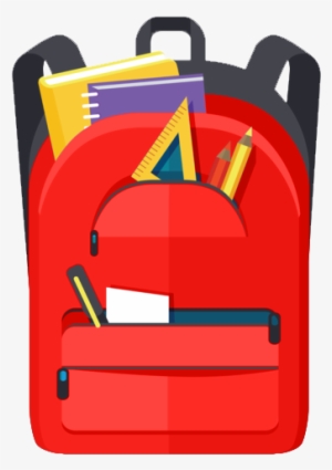 Backpack Filled With School Supplies - Notebook In The School Bag