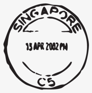 Singapore Apr 02 Postmark Wall Art Decal - Postmark Singapore