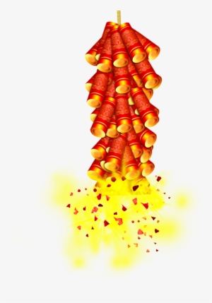 Realistic Spring Festival Firecrackers Transparent - 新年 鞭炮 Png