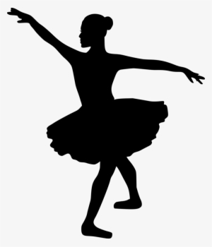 Ballet Dancer Silhouette Tutu - Ballerina Clipart Black And White