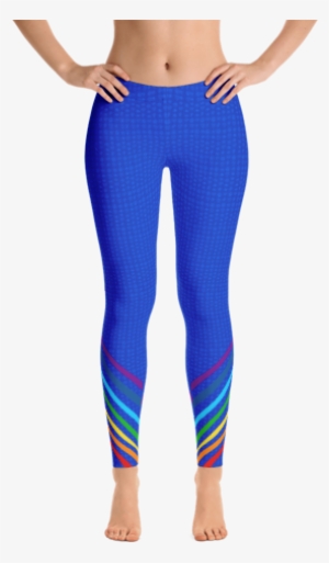 Blue Chakras Chevron Long Leggings