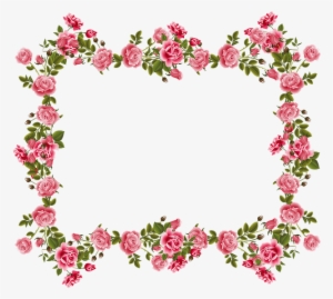 Borde De Flores Png - Pink Flower Border Design