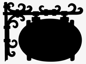 Banner Library Download Silhouette At Getdrawings Com - Old Fashioned Sign Clipart