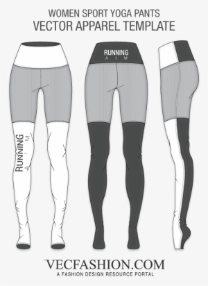 Freeuse Library Flat Drawing Leggings - Yoga Pants Design Template