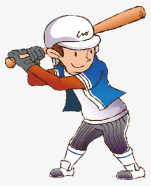 Cartoon Athlete Baseball - Cartoon Playing Baseball Png
