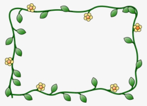 Border Flower Plant Nature Decoration Bord - Flower Frame Clipart