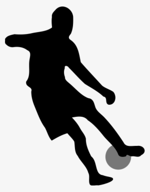 Footballers' Dribbling Silhouette - Soccer Player Silhouette No Background