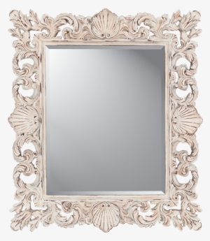 Aged White Shell Mirror - Mirror