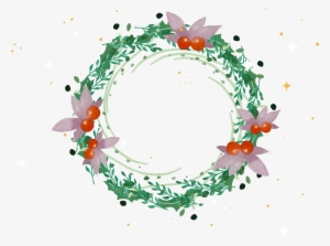 Transparent Garland Texture - Watercolor Christmas Wreath Png