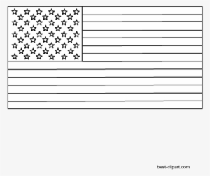 Free Black And White American Flag Clip Art Image - Black And White Forth Of July Clipart