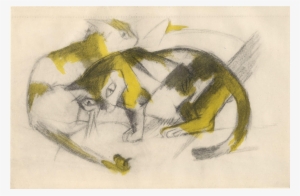 Postcard Drawing Watercolor Paint - Two Cats