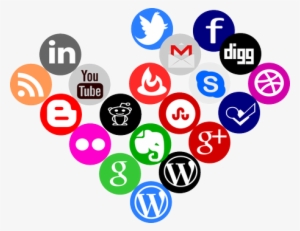 Almost Rounded Social Media Icons - Social Media Icons Png In Hd