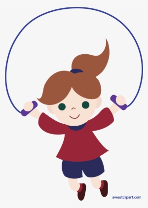 Girl Jumping Clip Art Sweet - Clip Art Jumping Rope