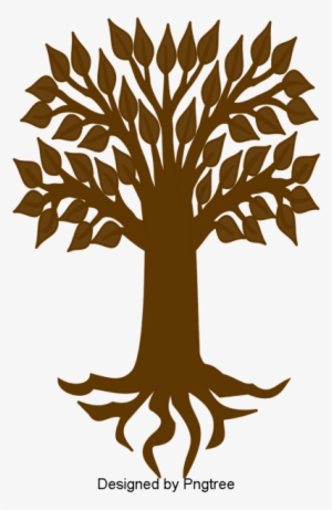 Beautiful Cartoon Lovely Creative Hand-painted Tree, - Tree Heraldry Png