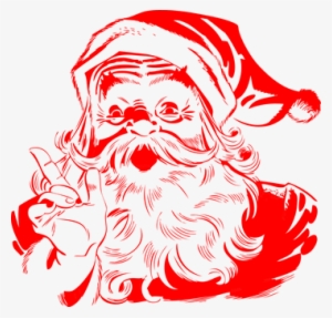 Santa Claus Red Christmas Santa X-mas Bear - Black And White Santa Claus Clipart