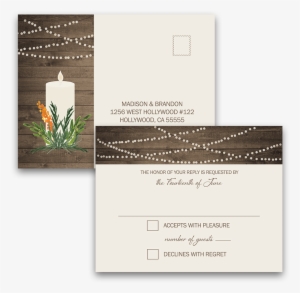 Rustic Greenery Wedding Rsvp Postcard - Wedding