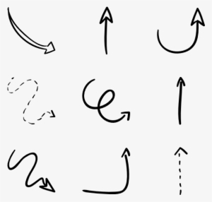 Hand Drawn Arrow Clipart Free - Arrow Transparent Calligraphy