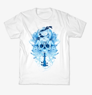 221b Watercolor Sherlock Skull Kids T-shirt - Neon Genesis Evangelion White Shirt