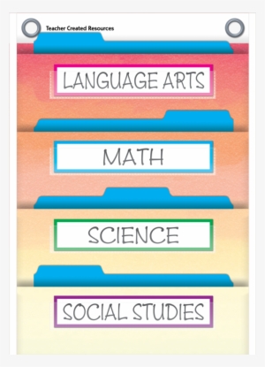 Watercolor 10 Pocket File Storage Pocket Chart