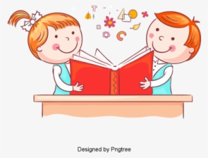 Cartoon Hand-painted Student Learning Design, Cute, - Student Cartoon