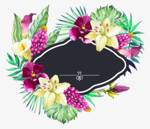 Hand Painted Watercolor Beautiful Flower Borders Vector - Flower Borders