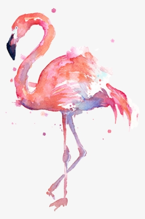 Image Library Download Flamingos Sticker Challenge - Watercolor Flamingo