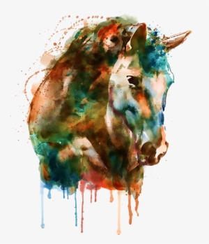 Bleed Area May Not Be Visible - Horse Head Watercolor