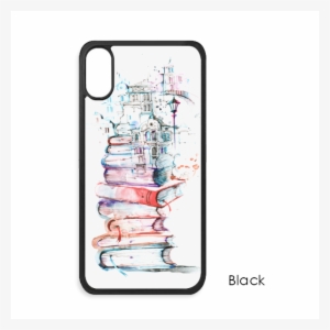 Books Building Street Watercolor For Iphone X Cases - Mobile Phone Case