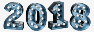 Happy New Year 2018 Circus Style Png - Jpeg