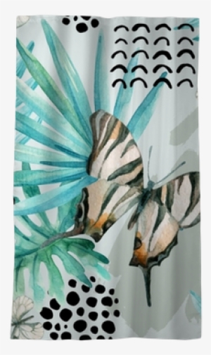 Watercolor Graphical Illustration - Ombre Home Bahati Butterfly Wall Art