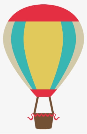 Hot Air Balloon Fancy Banner Transparent Library - Balloon Flat Design Png