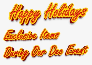 Happy Holidays - Orange