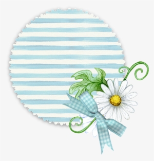 Floral, Blue, Tag, Soft, Pastel, Stripe, Scrapbook - Backgrounds Flower Png Soft
