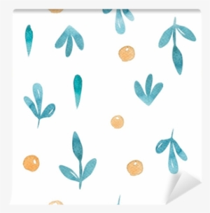 Watercolor Seamless Pattern With Floral Elements And - Watercolor Painting