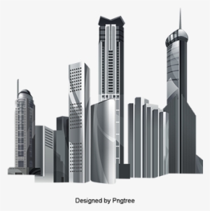 Creative City Building Vector Material, Building, Building, - 여행사 실무 연습