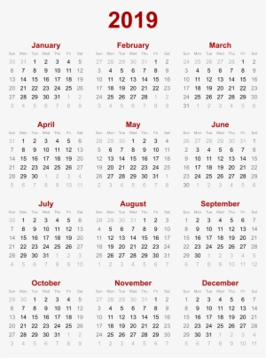 This Free Icons Png Design Of 2019 Calendar