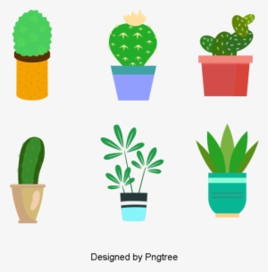 Cartoon Hand-painted Simple Flower Pot Flower Design, - Painting