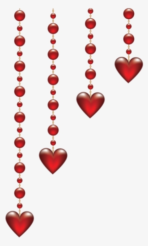 Valentine's Day Hanging Hearts Transparent Png Clip - Valentines Day Hanging Hearts