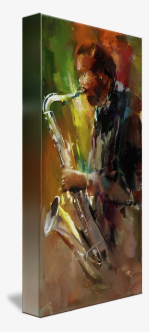 Walls - " - Gallery-wrapped Canvas Art Print 7 X 16 Entitled Jazz