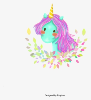Cute Magical Unicorn Head Vector Design, Unicorn, Head, - Vector Graphics