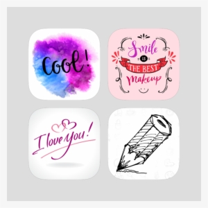 Ultimate Handwritten Stickers With Inspirational & - Doovar 30x40 Cm Smile Is The Best Makeup Çerçeveli
