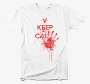 Keep Calm Bloody Handprint T-shirt - Keep Calm And Catch Kony